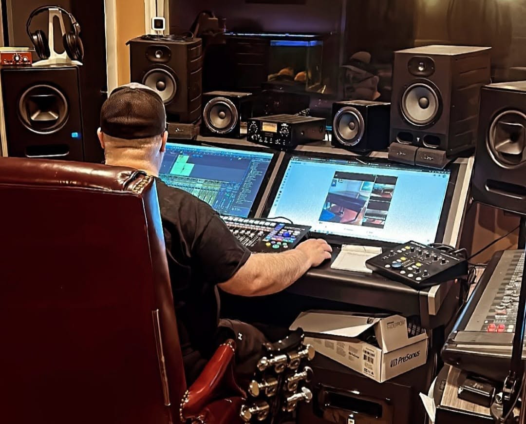 Mike Gough at the desk